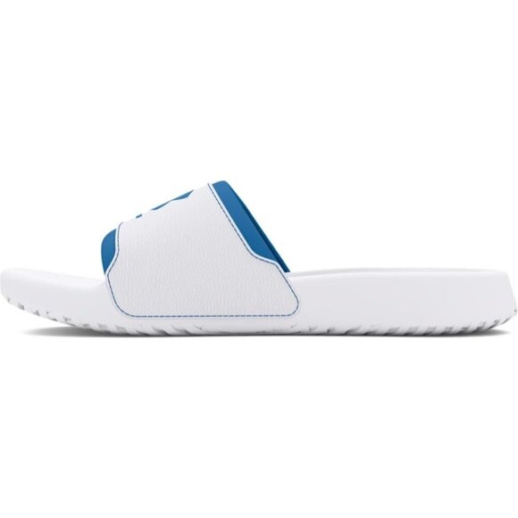 〽️Men Slide Sandal White Blue Slip-on Classic Comfort Streetwear Open-Toe Shoes